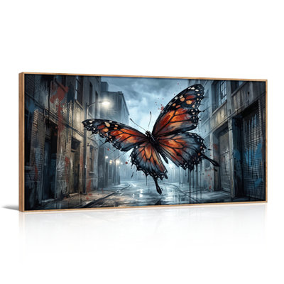 Ensemble de 1 tableau sur toile Butterfly Street