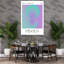 Pisces Zodiac Gradient Abstract Contemporary Minimalist Violet Wall Art Print 1 Piece Wrapped Canvas Wall Art-85409625