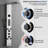 5-way Diverter Rainfall Shower Tower Panel System with Rainfall Shower Head and Shower Wand Shower Tower in-92331025