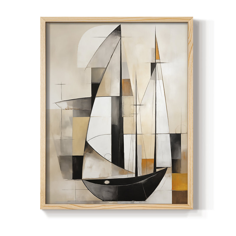 NAUTICAL Series CCCLXXXVIII Framed Print - Solid Wood, 11" H x 9" W