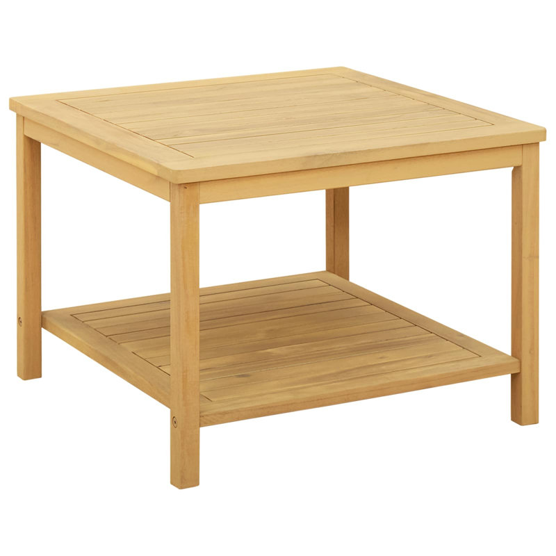  Side Table Oil Natural 23.62 x 23.62 x 17.72 in, 17.72" H x 23.62" W x 23.62" D, Light Acacia