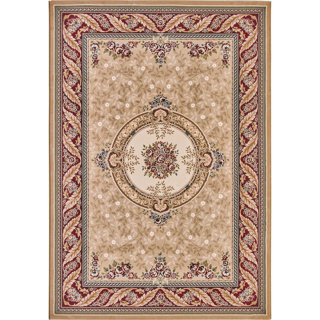 Flachgewebe-Teppich Giron in Beige