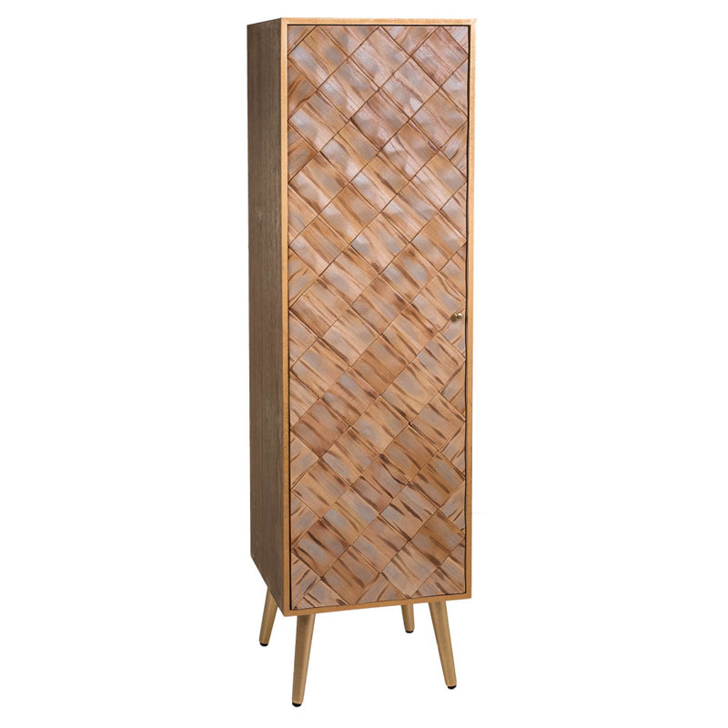 Hough 1 Door Solid Wood Wardrobe
