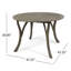 Table d'extérieur 45,96 po pour l'extérieur - bois, finition grise, élément en bois élégant 45,96 po, patio
