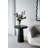 Bold Black Round Side Table - Durable Magnesium, Multi-Style Compatibility (Nightstand/Plant Stand)