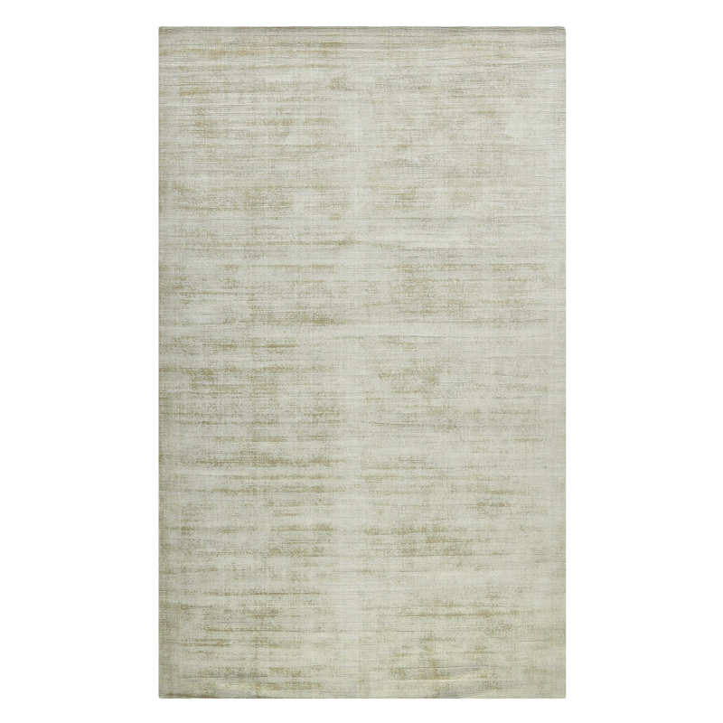 Tapis brun clair en viscose tissé à la main Affinity, Rectangle de 10 pi x 14 pi