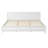 PINE SOLID WOOD KING SIZE BED, SOLID AND STABLE, NO BOX SPRING NEEDED, WHITE COLOR-1247368331