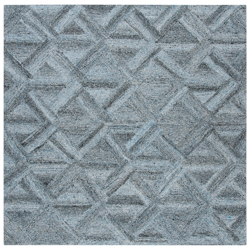 Mitchem Hand Tufted Performance Geometric Rug, Square 6'