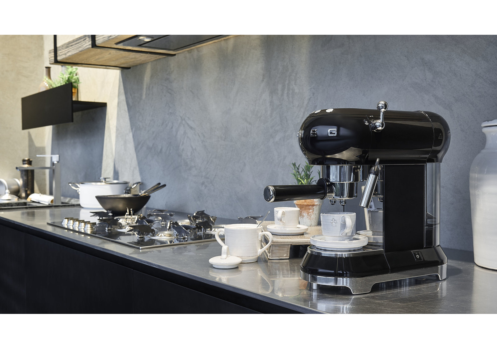 SMEG 50's Retro Espresso Machine, Black
