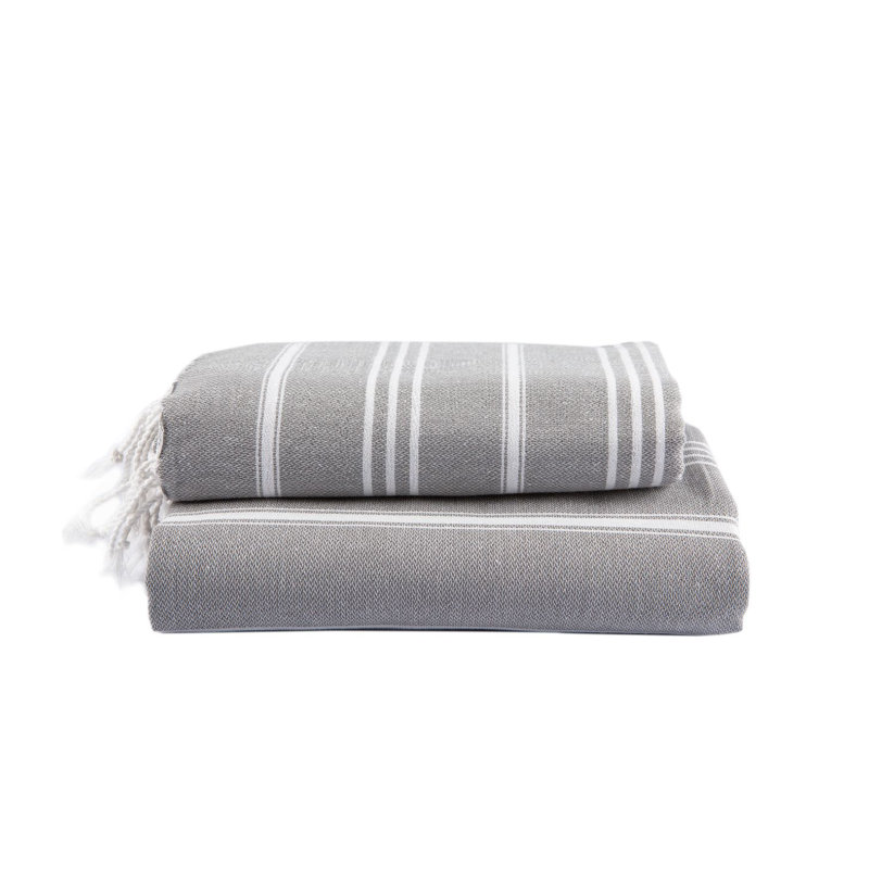 Zaina Cotton Hand Towel, Smoke