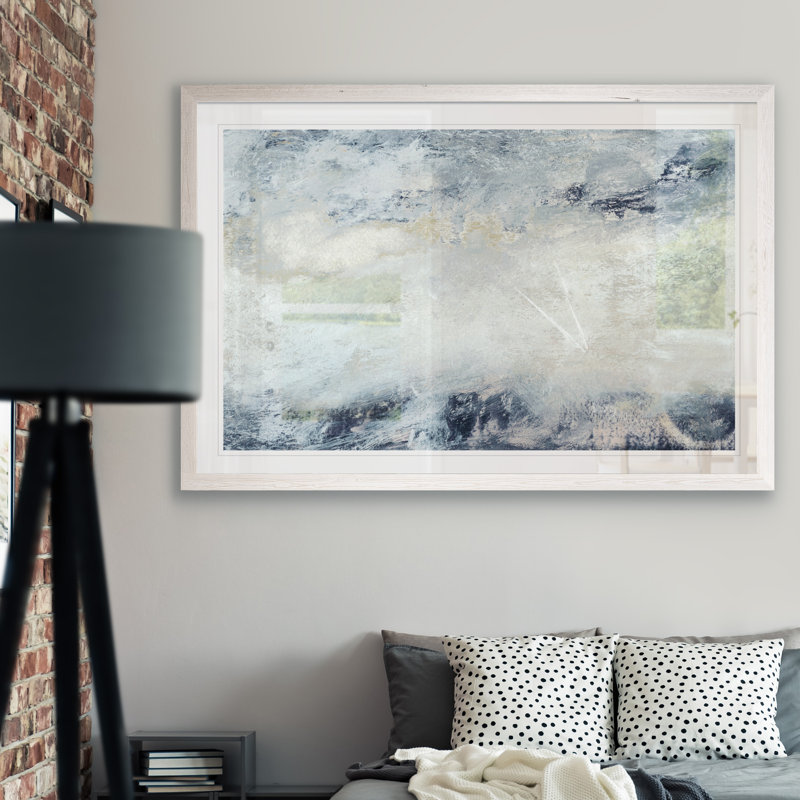 «Hushed V», reproduction d'art encadrée, H 28 po x l 38 po x P 1,3 po, Papier encadré blanc