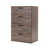 Oliver Farmhouse Four-Drawer Jumbo Chest In Rustic Gray
