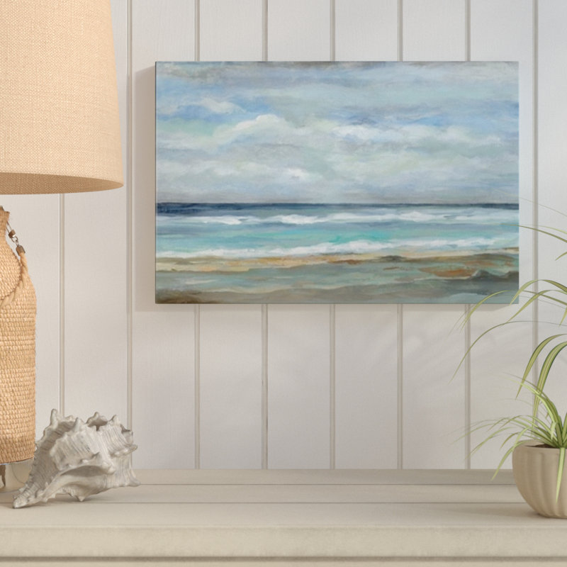 Bord de mer par Silvia Vassileva - reproduction d'art, H 12 po x l 18 po x P 1,5 po, Toile tendue, Sans cadre