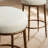26.5" Modern Glam Backless Counter Height Bar Stool with Hand-Hammered Metal Legs and Linen-Blend Upholstered Seat-1467215281