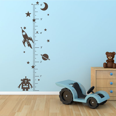 Décalcomanie murale espace robot de croissance