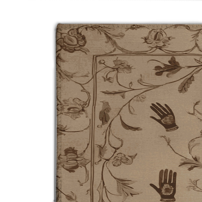 Tapis d'intérieur et d'extérieur brun français, Rectangulaire 8 pi x 10 pi