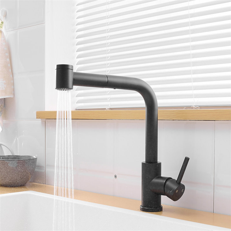 Robinet de lavabo, robinets de cuisine noirs avec douchette extractible, robinet de mini-bar pour salle de bain