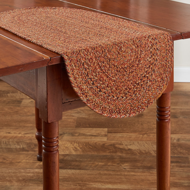 Spice Bin Braided Mint Table Runner, 54" L x 13" W, Orange