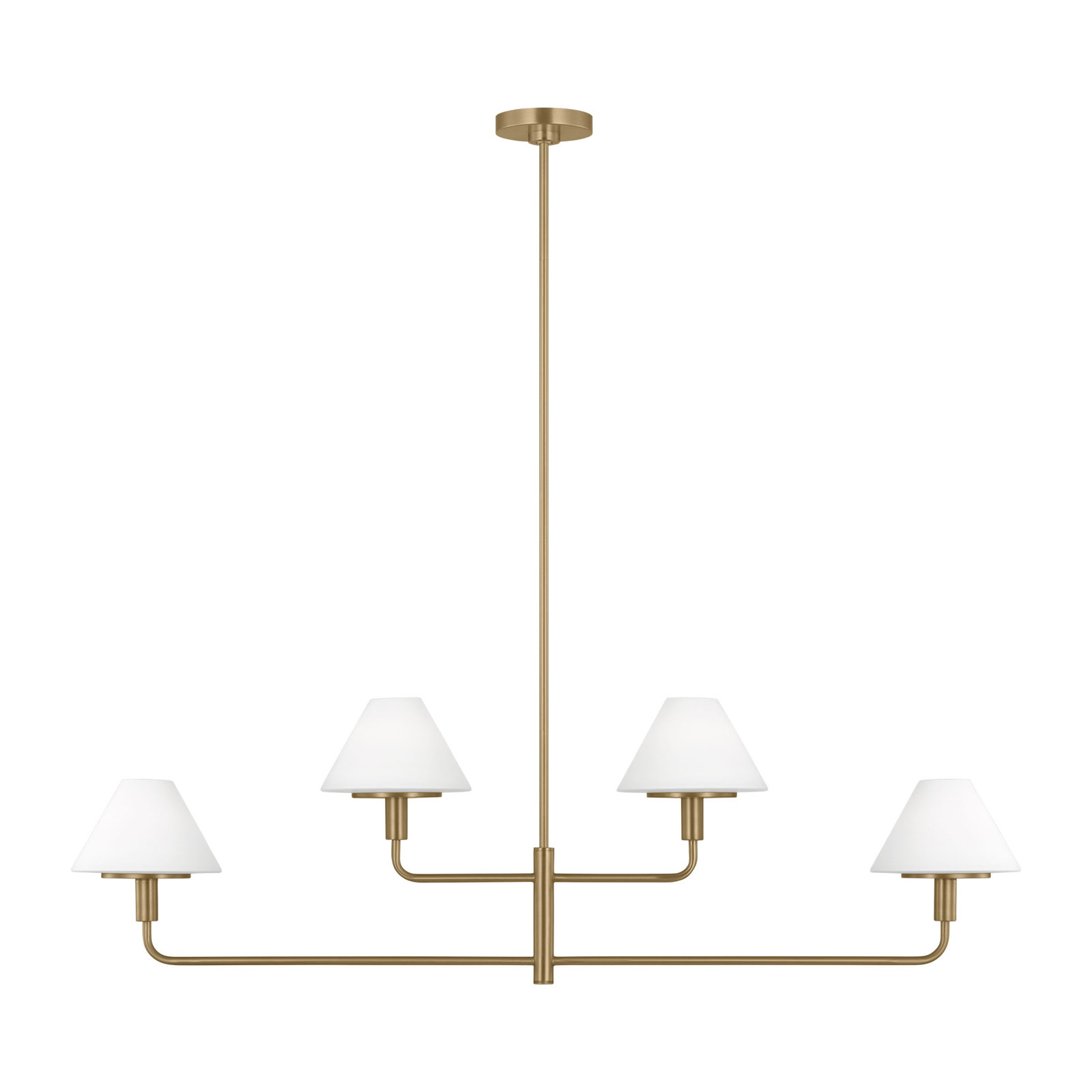 Kristin 4-Light Chandelier, Satin Brass