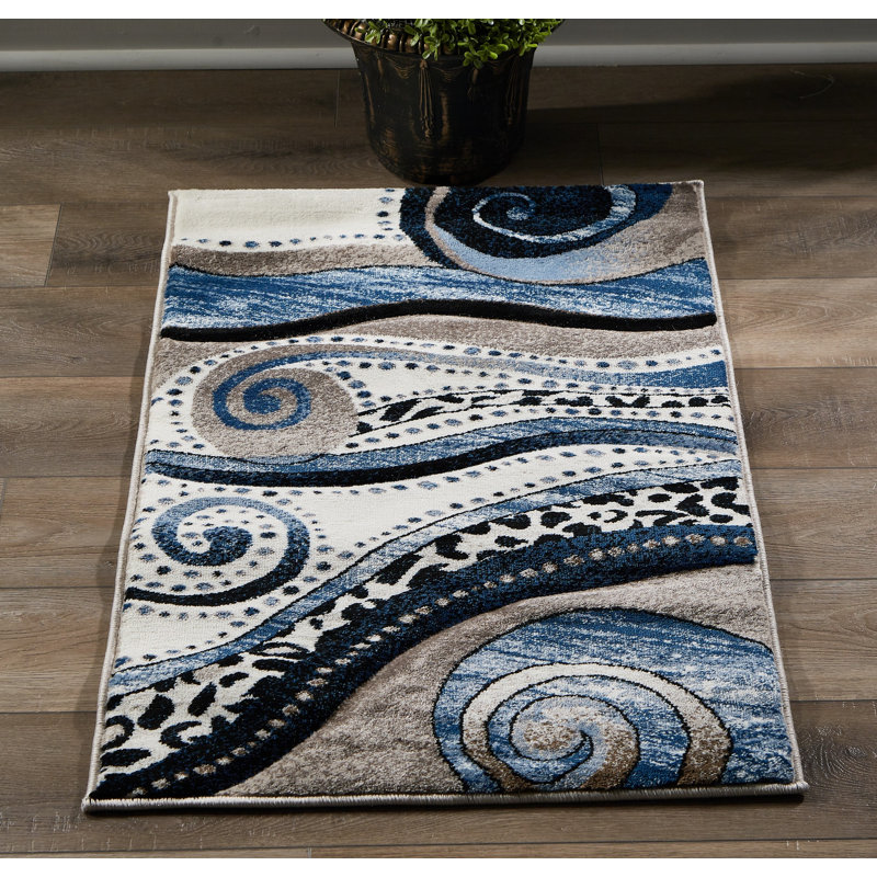 Nekizia Abstract Indoor Rug, Rectangle 3'5" x 5'5"