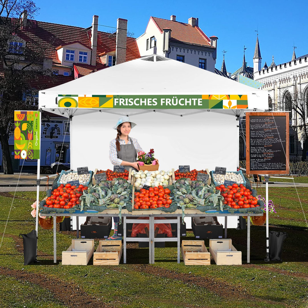 3 m x 3 m Pop-Up Zelt Arial aus Metall