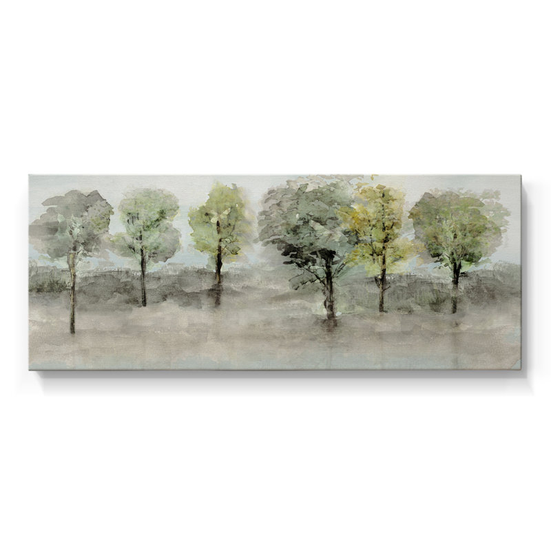 Debruce Tree Line - Toile tendue avec châssis - Prêt à accrocher, H 12 po x l 30 po