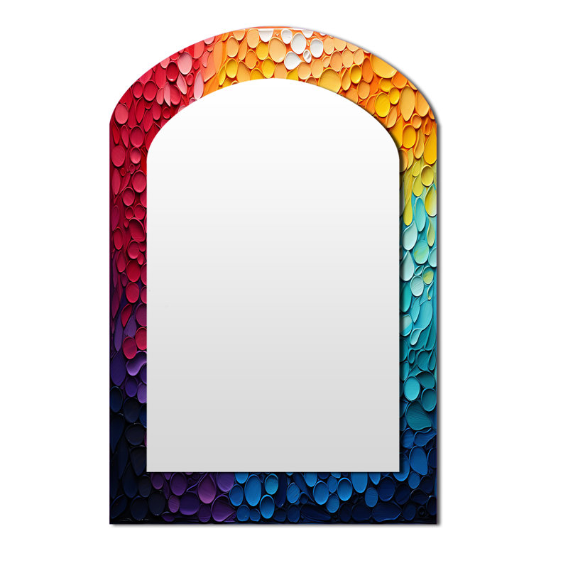 Hardedge Art contrastant Cadence I - miroir mural décoratif asymétrique Hard Edge, 43 po x 33 po