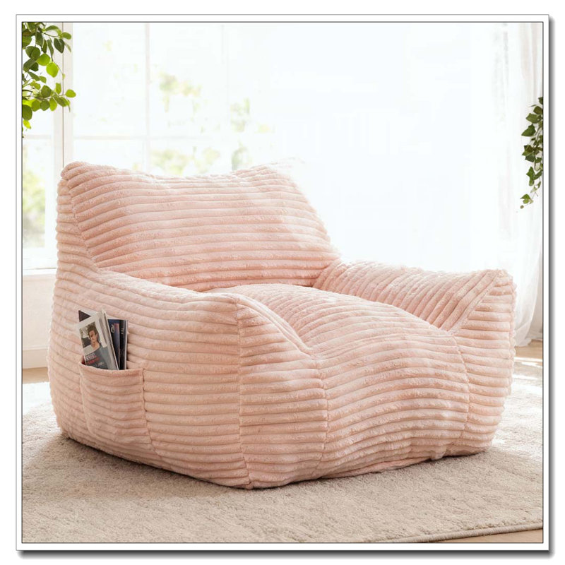Bean Bag Chair, Oversized Comfy Beanbag, Pink