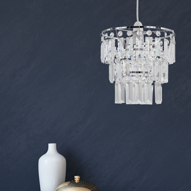 23cm H Plastic Novelty Pendant Shade ( Uno ) in Clear