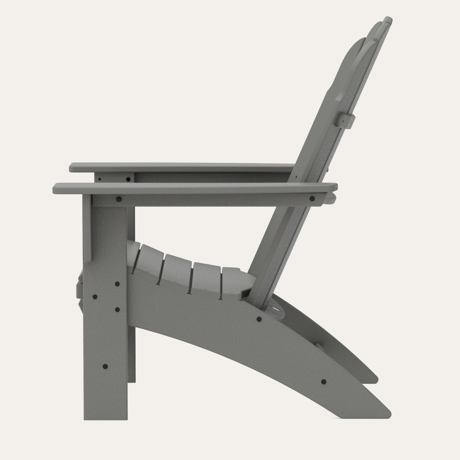 POLYWOOD Vineyard Curveback Resin Adirondack Chair, Slate Gray