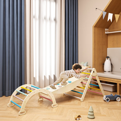 7 in 1 Pikler Triangle Set Baby Climbing Toy