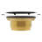 4-1/4" Square Grate Shower Drain Cover with 2" Brass Drain Pipe-21698876