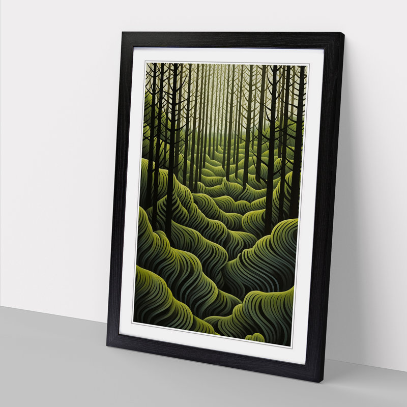 Single Picture Frame Print on Wood, Black Framed, 46cm H x 34cm W
