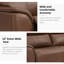 Fauteuil inclinable en cuir 44 po à triple puissance avec appui-tête réglable sans gravité et port USB intégré-408256632