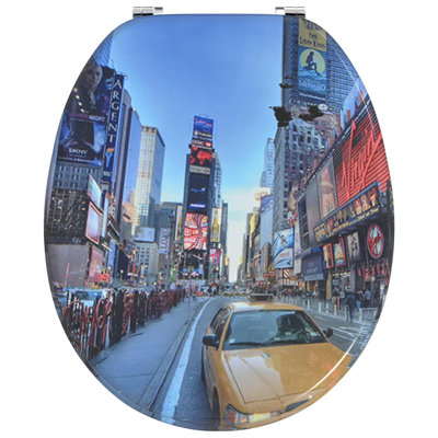 Soft-Close Toilet Seat 44 X 38 Cm MDF Board
