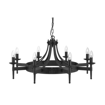 Eastbourne 8 - Light Waggon Wheel Chandelier