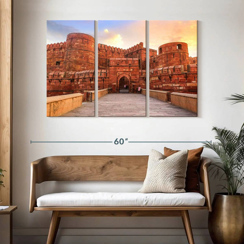 Rorry Ancient Agra Fort, 32" H x 50" W