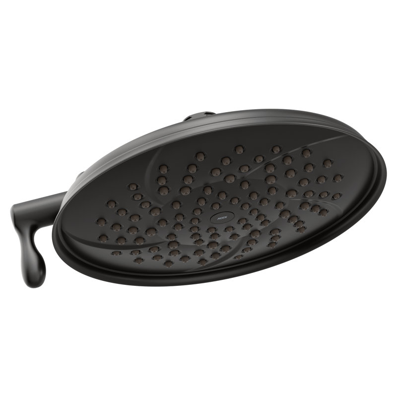 Pomme de douche fixe multifonctionnelle avec immersion Isabel, Noir mat