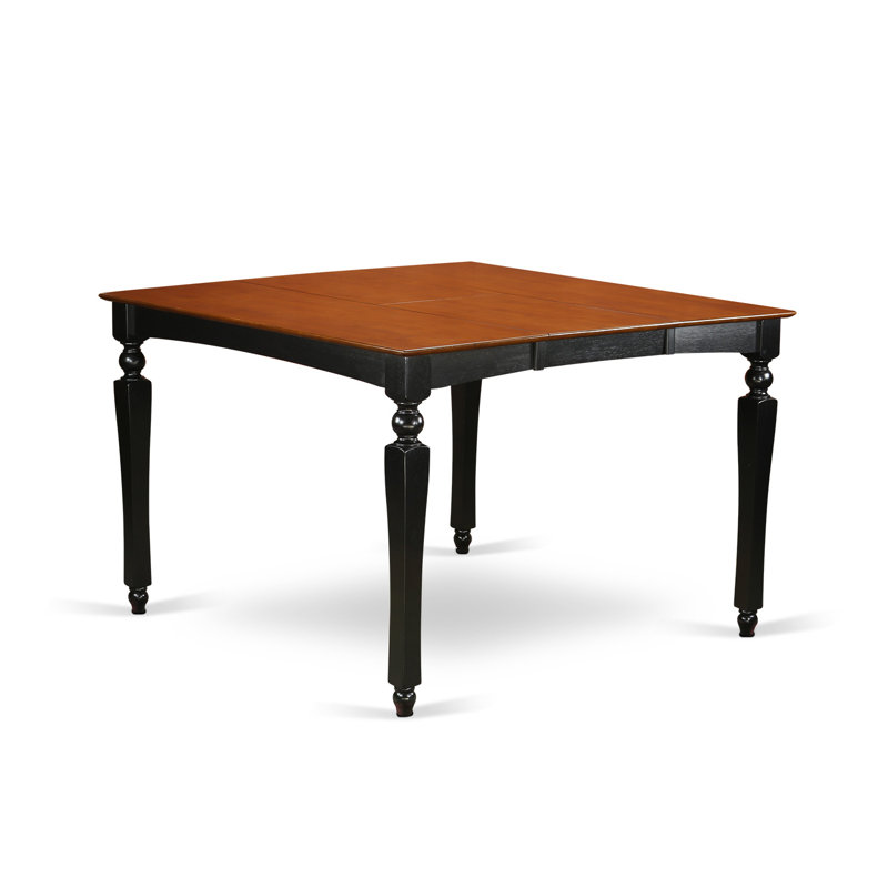 Chelsea Counter Height Table - a Square Dining Table Top with Stylish Legs, Black & Cherry, Black and Cherry