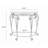 35.4'' Half Moon Metal Sofa Console Table with Ornate Scroll Legs