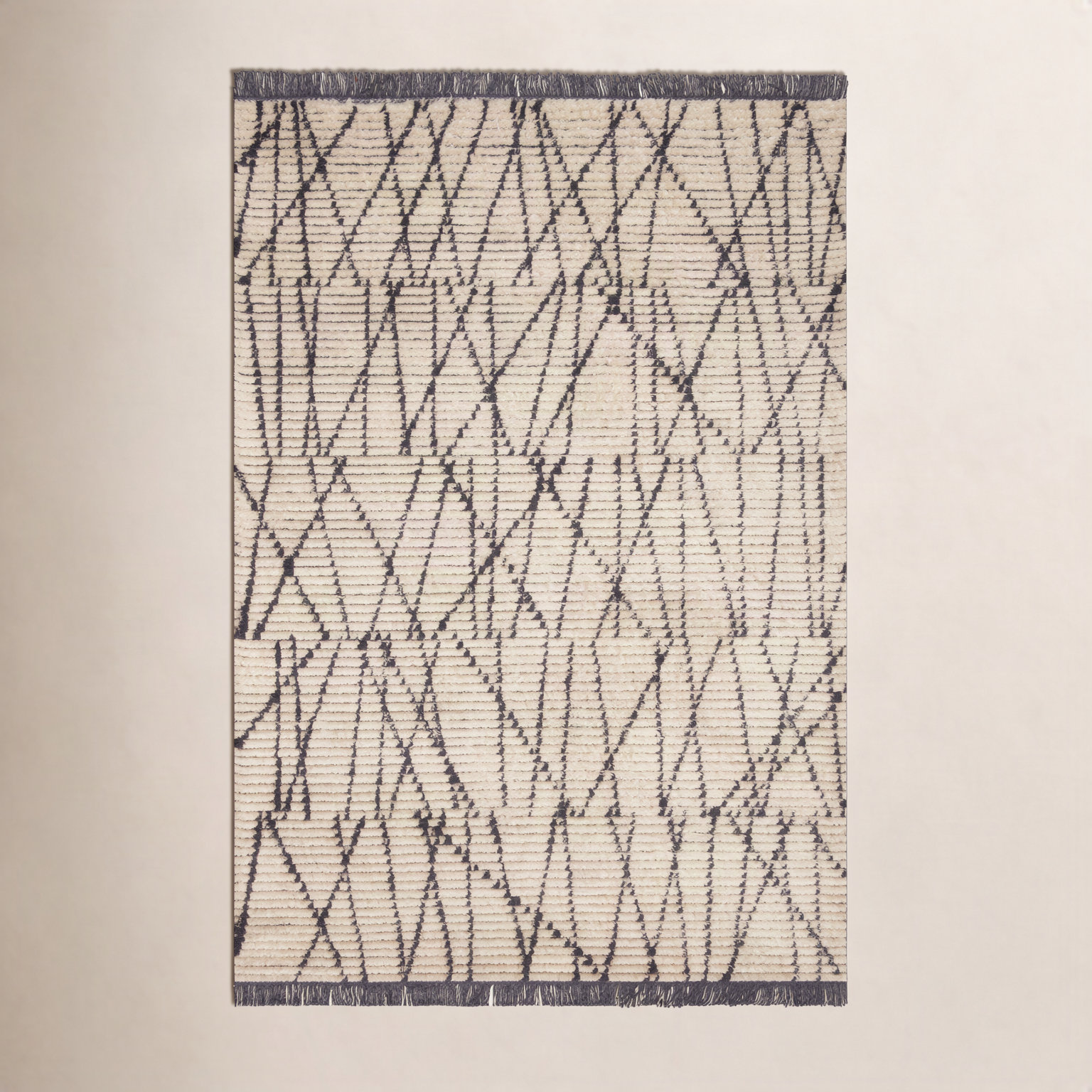 Chris Loves Julia x Loloi Alice Charcoal Cream Rug, Rectangle 5'2" x 7'6"