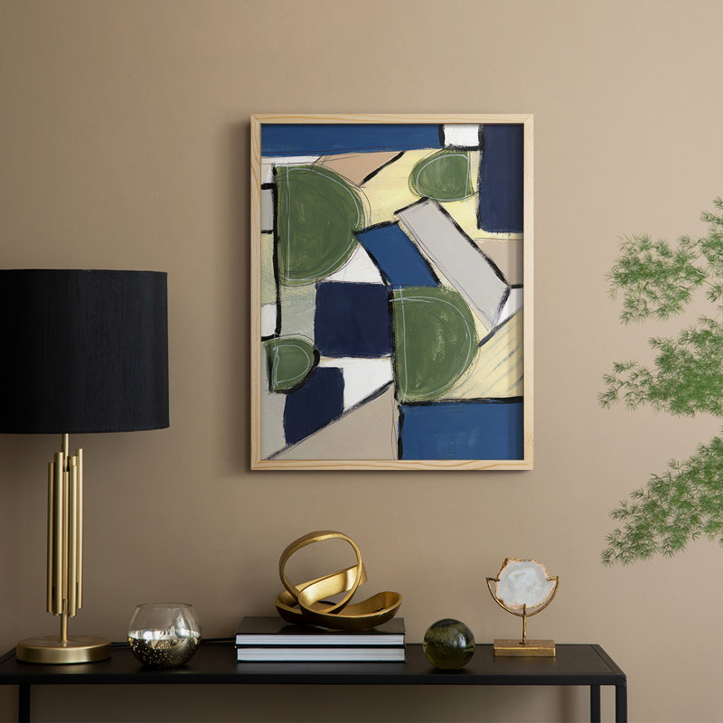 «Spatial Mix I», reproduction encadrée - bois massif, H 21 po x l 17 po