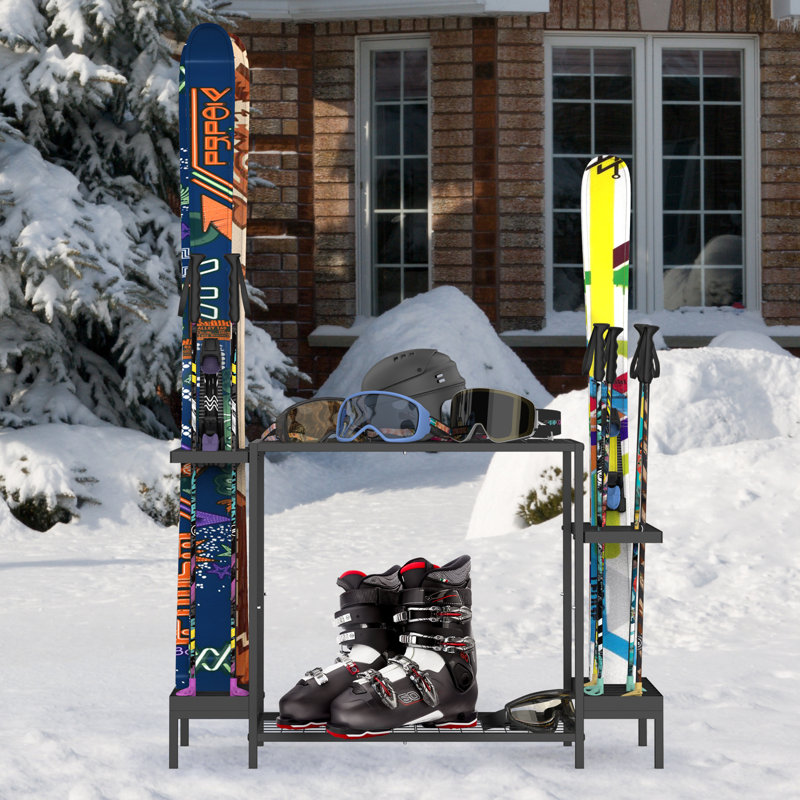 Support de rangement pour skis, bâtons et chaussures d'hiver