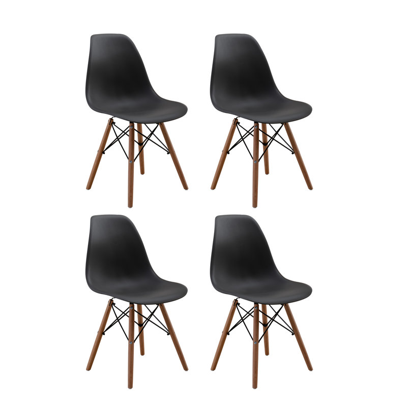 Solid Back Side Chair, Gray