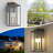 Beaverson 18''H Oil Black and Gold Outdoor Wall Light with Dusk to Dawn and Tempered Glass-1169140066-1166977159