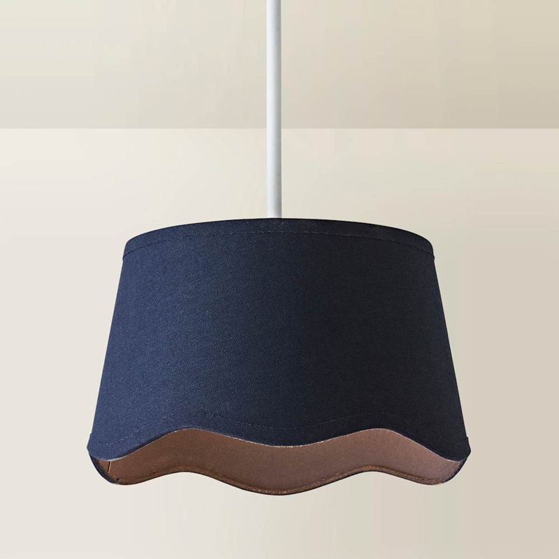 Alazar Linen Blend Empire Lamp Shade ( Slip-On ), Blue, 15cm H x 25cm W x 25cm D