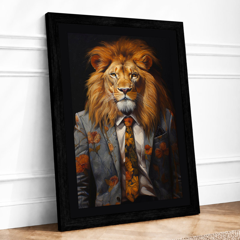 Gentleman Lion Eclectic - Print, A3 - 42.0 x 29.7 cm, Black