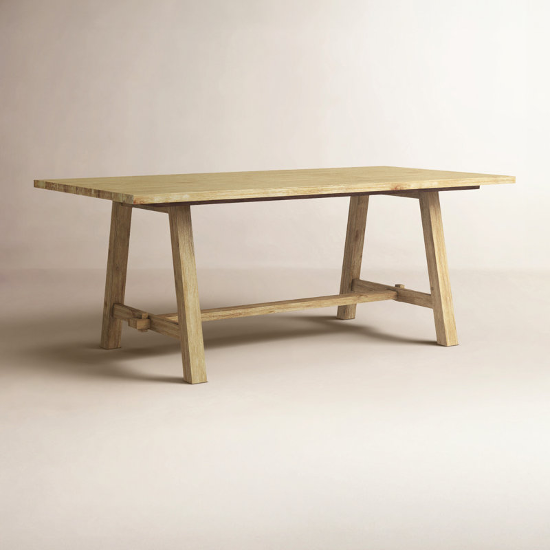 Alexa Acacia Dining Table, Brushed Smoke