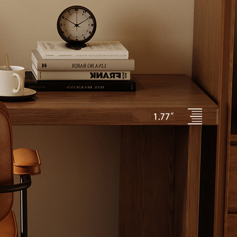 Bureau en bois massif en forme de L brun noisette, H 29,53 po x l 62,99 po x P 47,24 po, Retour à gauche