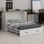 Armoire lit escamotable Murphy avec station de charge, lit plateforme pliable multifonctionnel avec 1 grand tiroir de rangement-895050467-895050464